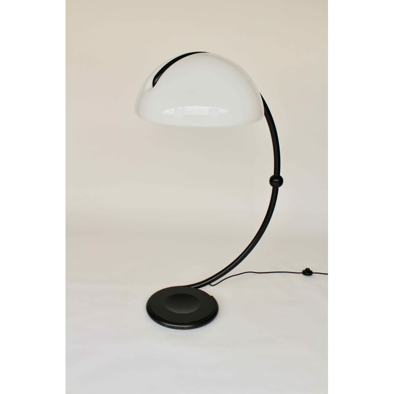 Vintage floor lamp snake by Elio Martinelli