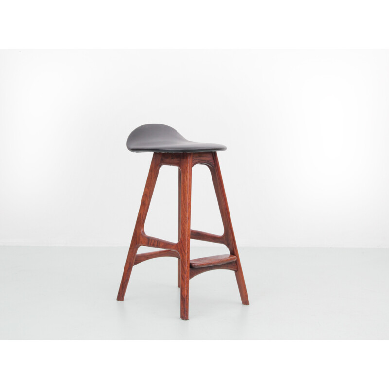 Tabouret de bar vintage en palissandre, modèle OD61 de Erik Buch