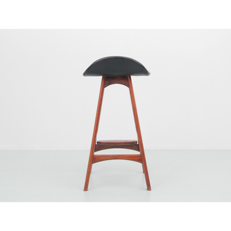 Tabouret de bar vintage en palissandre, modèle OD61 de Erik Buch