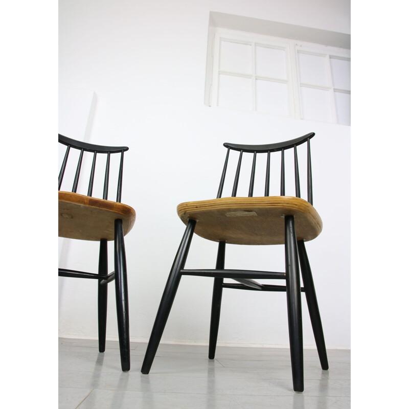 Coppia di sedie vintage in stile Fannett