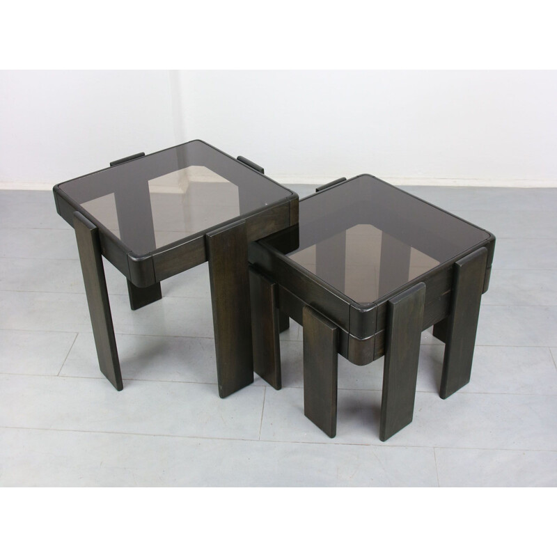 Set of 3 vintage nesting tables by Gianfranco Frattini 1960s