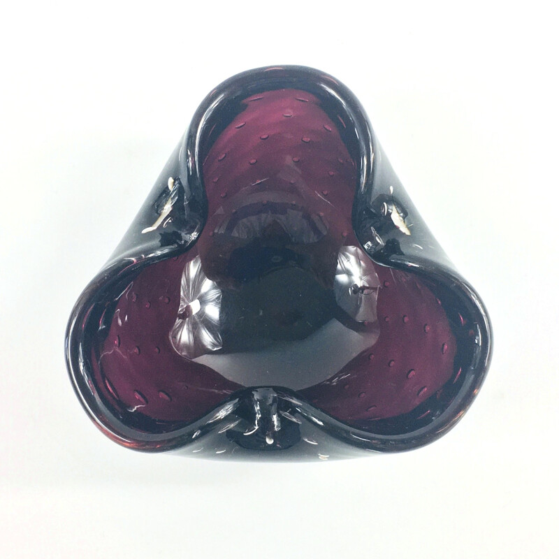 Vintage ashtray or bowl in Murano glass Bullicante, 1960