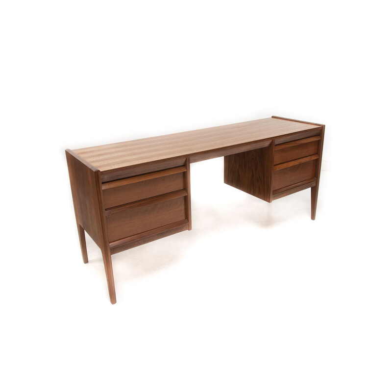 Vintage walnut desk by John Herbert France 1960s