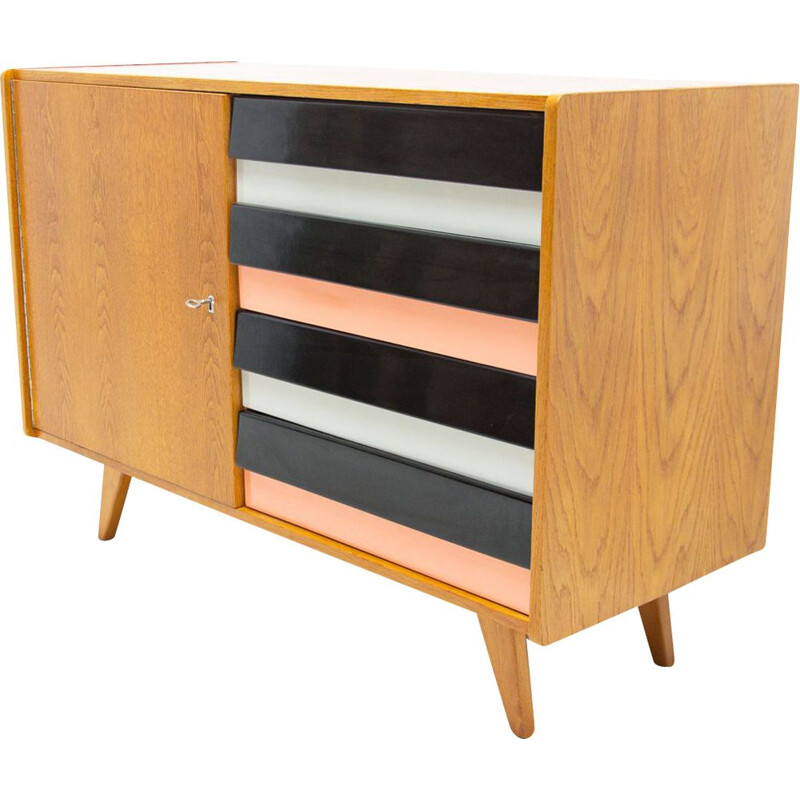 Vintage beechwood chest of drawers by Jiri Jiroutek, Czechoslovakia 1960