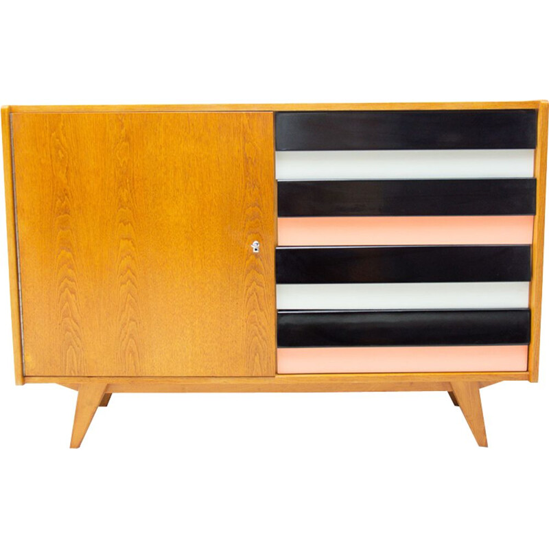 Vintage beechwood chest of drawers by Jiri Jiroutek, Czechoslovakia 1960