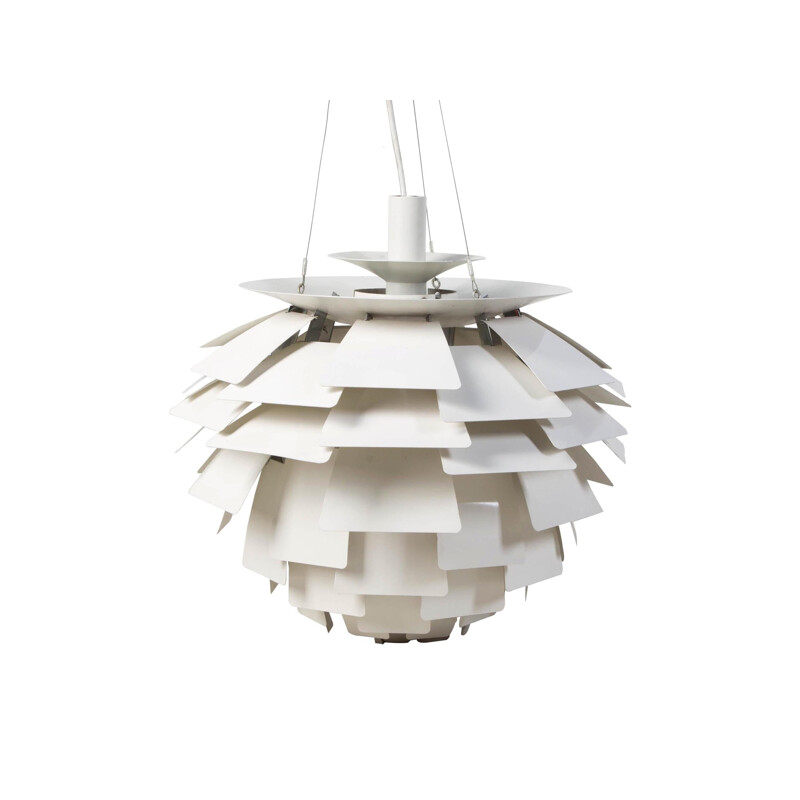 Vintage PH Artichoke white pendant lamp by Poul Henningsen, 1970