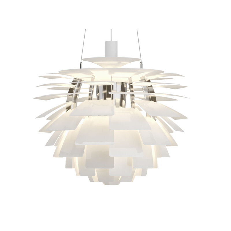 Vintage PH Artichoke white pendant lamp by Poul Henningsen, 1970