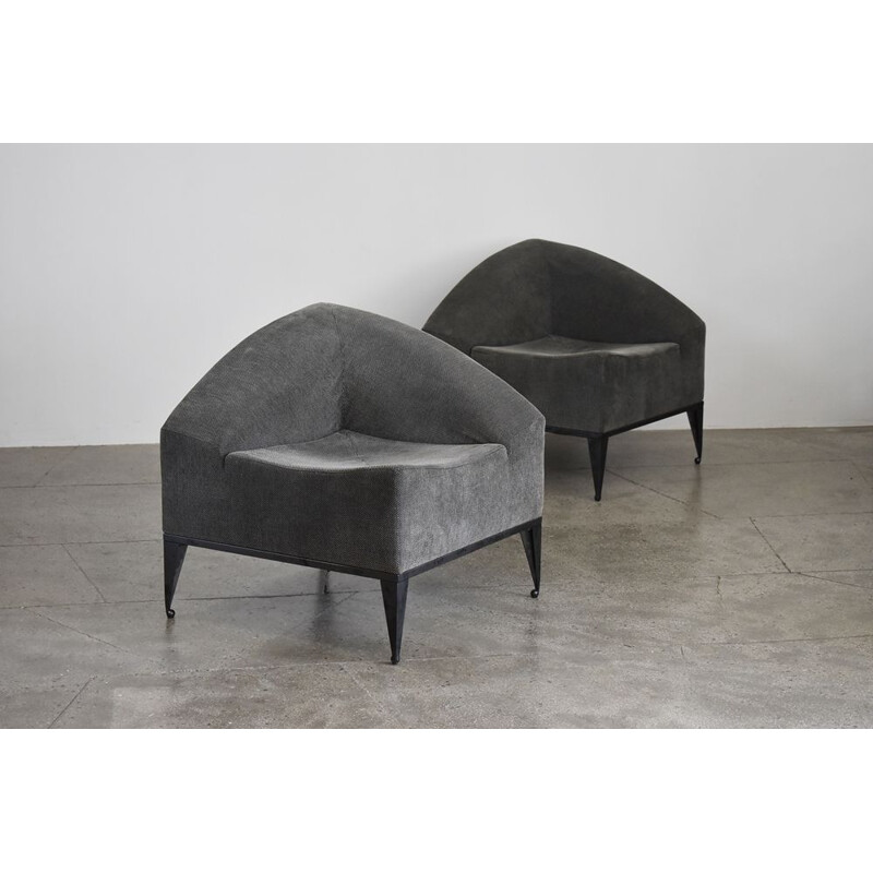Paire de fauteuils vintage Molly par Enrico Baleri
