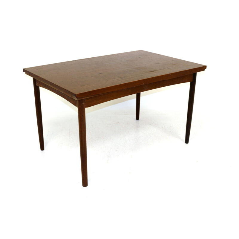 Vintage teak table with retractable tops