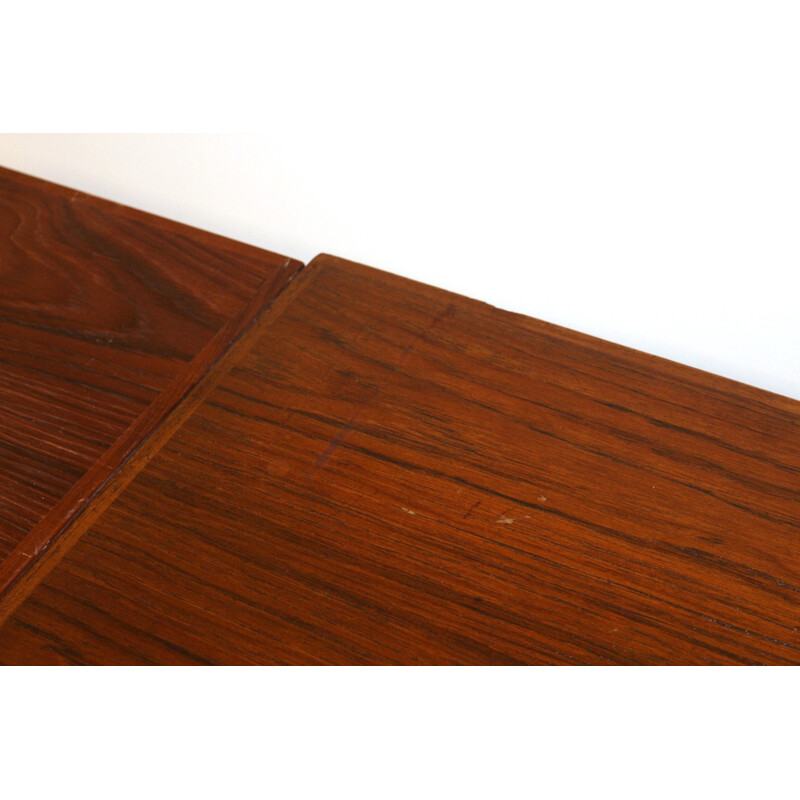 Vintage teak table with retractable tops