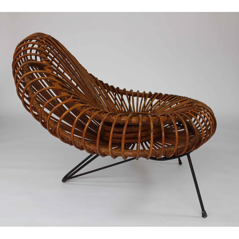 Pair of vintage wickerwork chairs by Janine Abraham & Dirk Jan Rol for Rougier