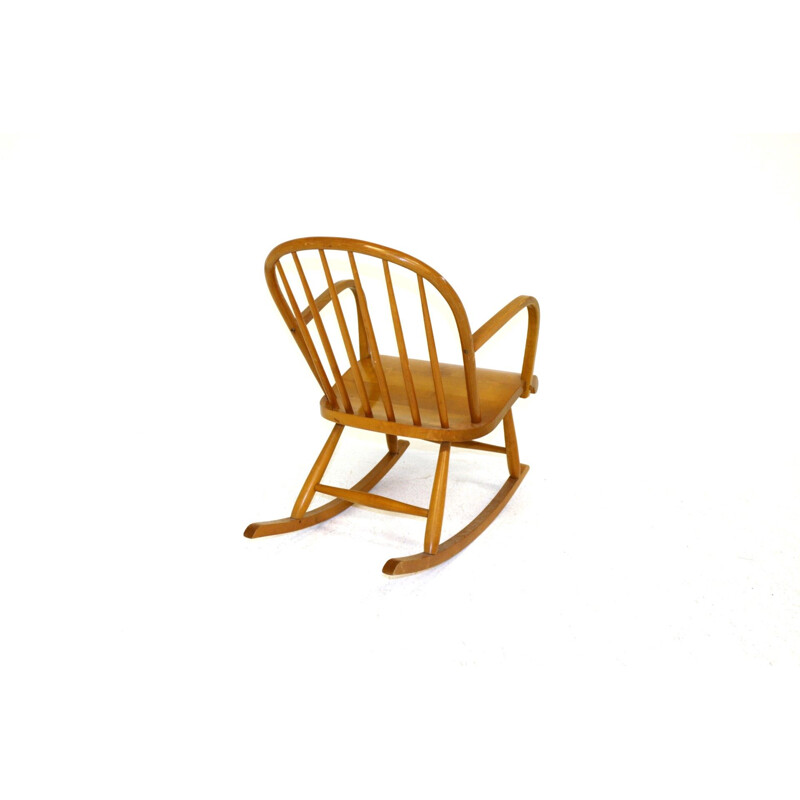 Vintage birch rocking chair Sweden 1950s
