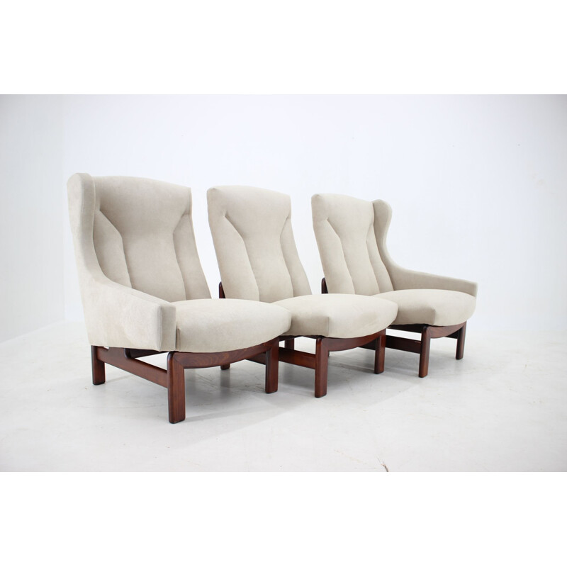 Vintage 3 seater sofa by TON Czechoslovakia 1970s