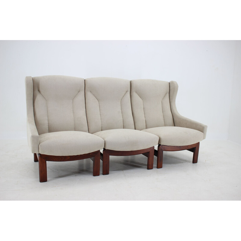 Vintage 3 seater sofa by TON Czechoslovakia 1970s