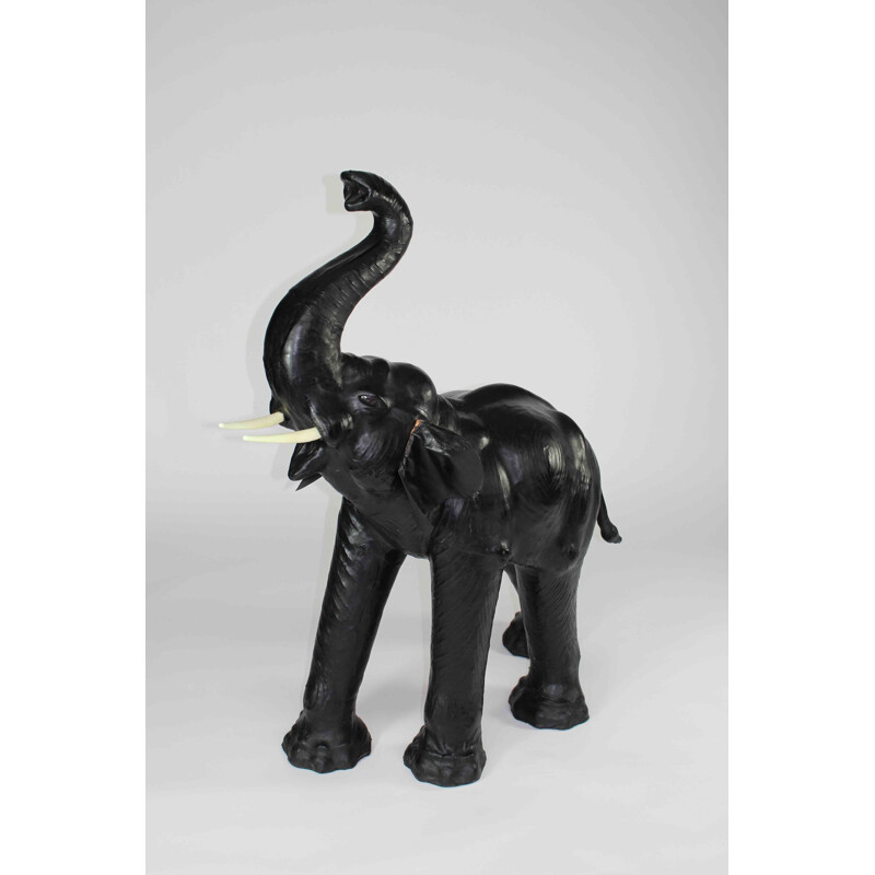 Vintage leather elephant 1970s