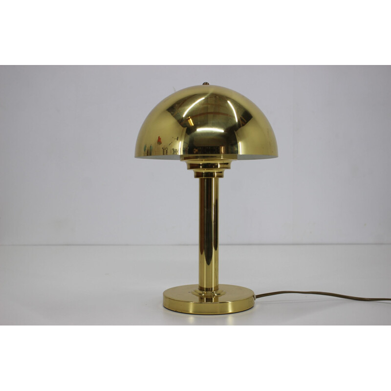 vintage gold lamp Czechoslovakia 1980s