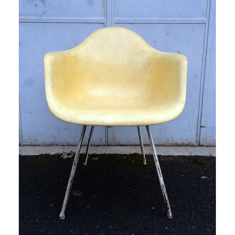 DAX Lemon Yellow armchair, Charles & Ray EAMES - 1950s