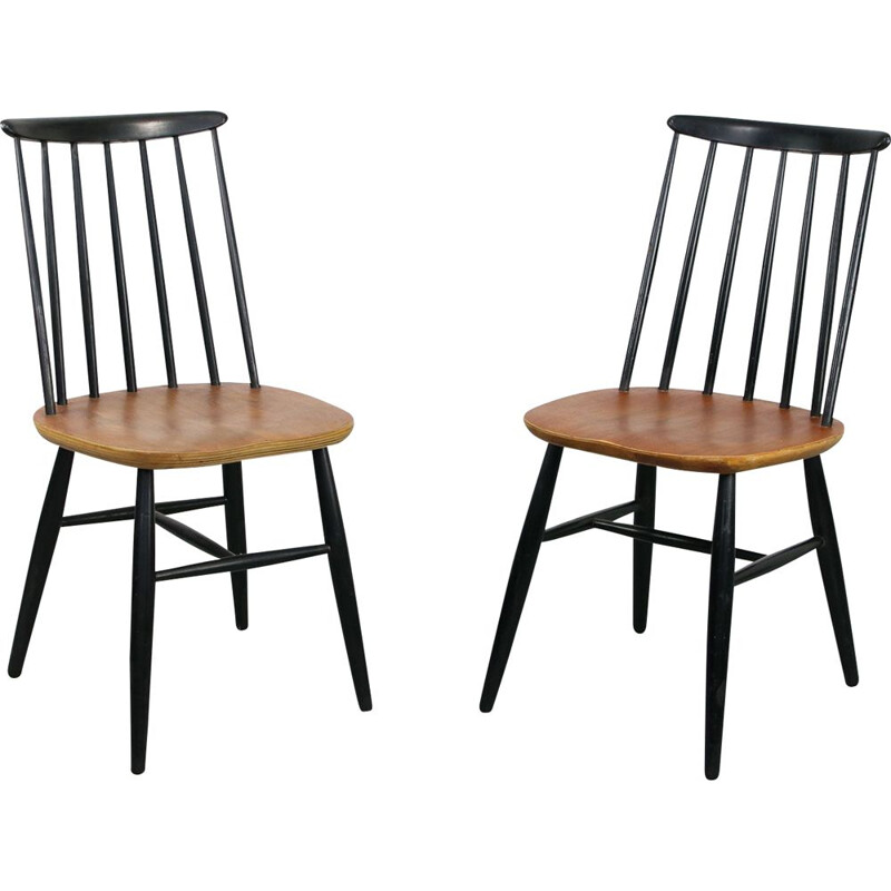Paar vintage stoelen in Fannett stijl