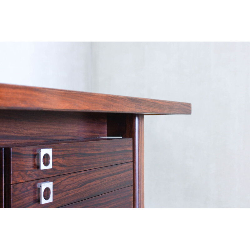 Vintage large rosewood executive desk by Arne Vodder for Sibast 1960