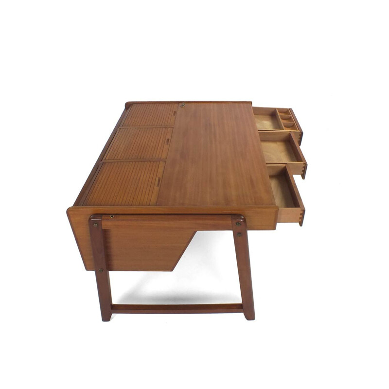 Vintage teak architect desk by Clausen and Maerus 1960s