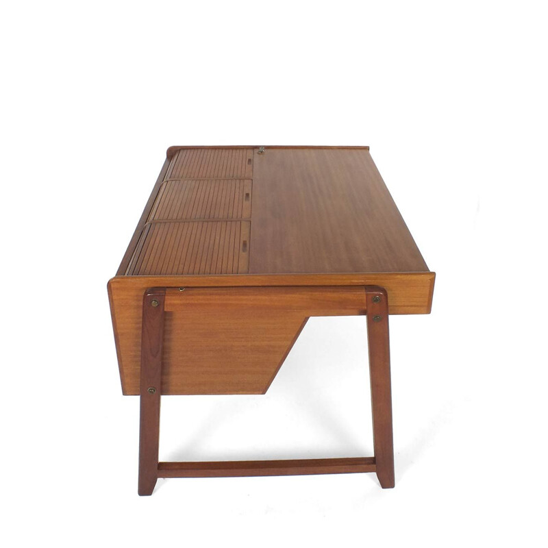 Vintage teak architect desk by Clausen and Maerus 1960s