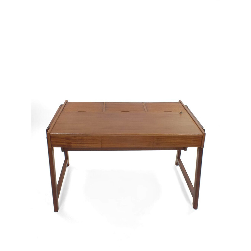 Vintage teak architect desk by Clausen and Maerus 1960s