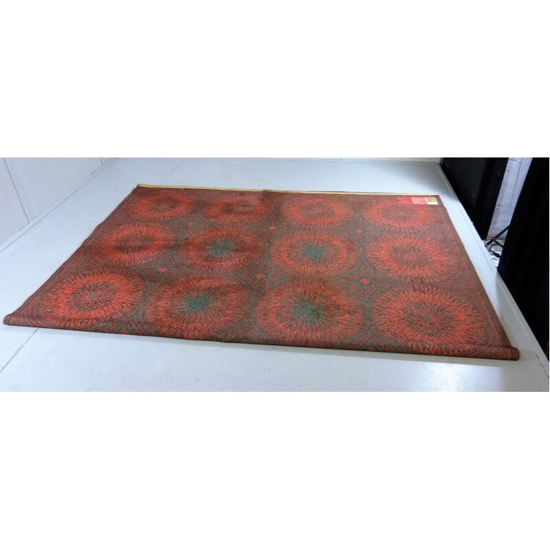 Grand tapis vintage rectangulaire de Bayer Allemagne 1960