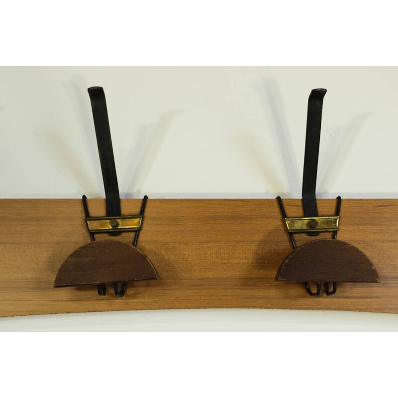 Vintage coat rack in iron and compressed wood