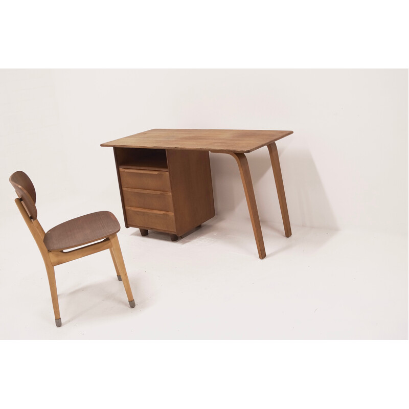 Pastoe desk in oak wood, Cees BRAAKMAN - 1953