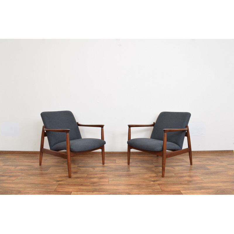Pair of vintage armchairs by Edmund Homa Poland 1960s