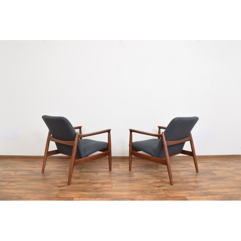 Pair of vintage armchairs by Edmund Homa Poland 1960s