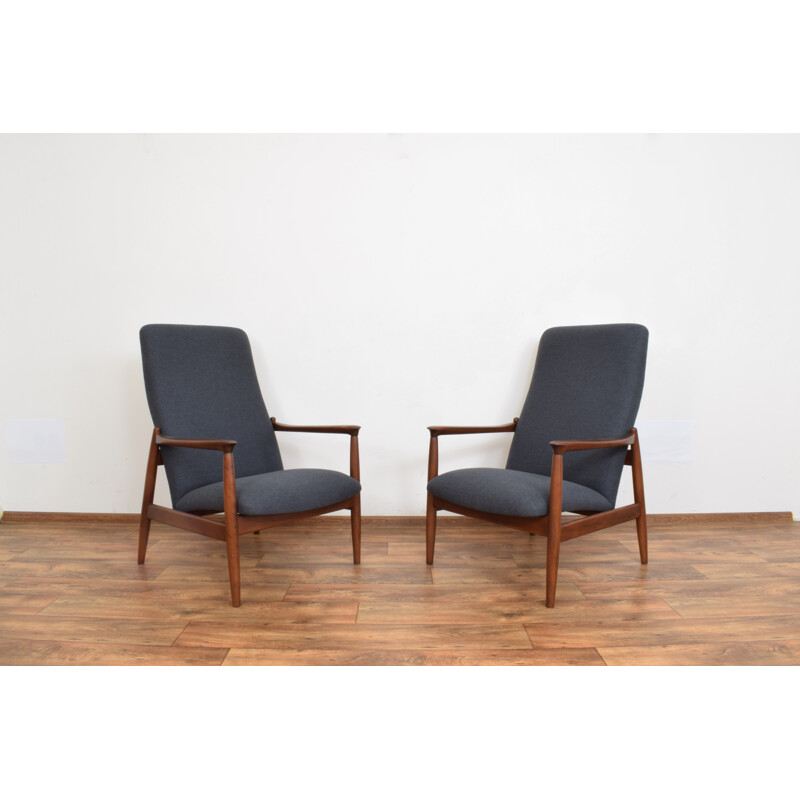 Pair of vintage armchairs by Edmund Homa Poland 1960s