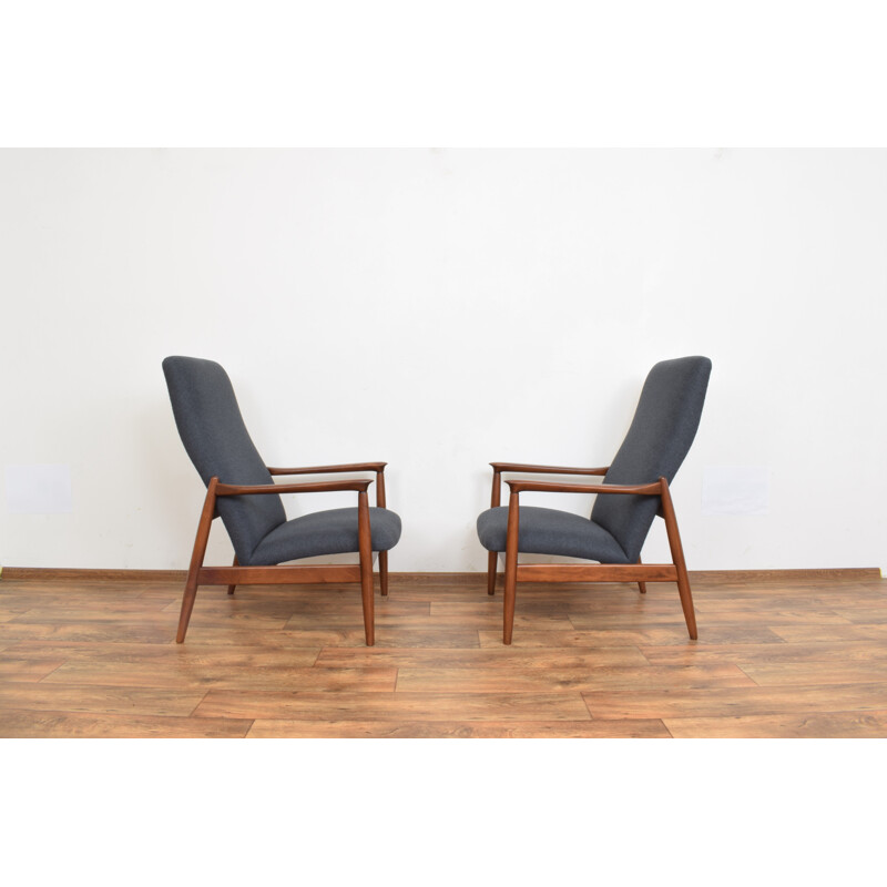 Pair of vintage armchairs by Edmund Homa Poland 1960s