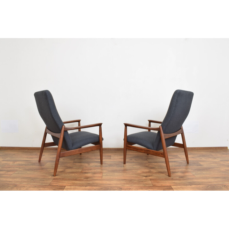 Pair of vintage armchairs by Edmund Homa Poland 1960s