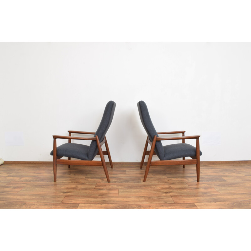 Pair of vintage armchairs by Edmund Homa Poland 1960s