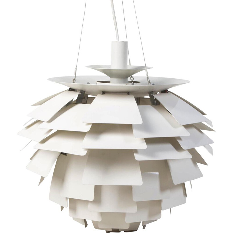 Vintage PH Artichoke white pendant lamp by Poul Henningsen, 1970