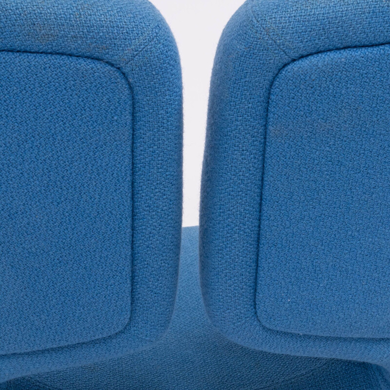 Pair of vintage apollo blue armchairs by Patrick Norguet for Artifort, 2002