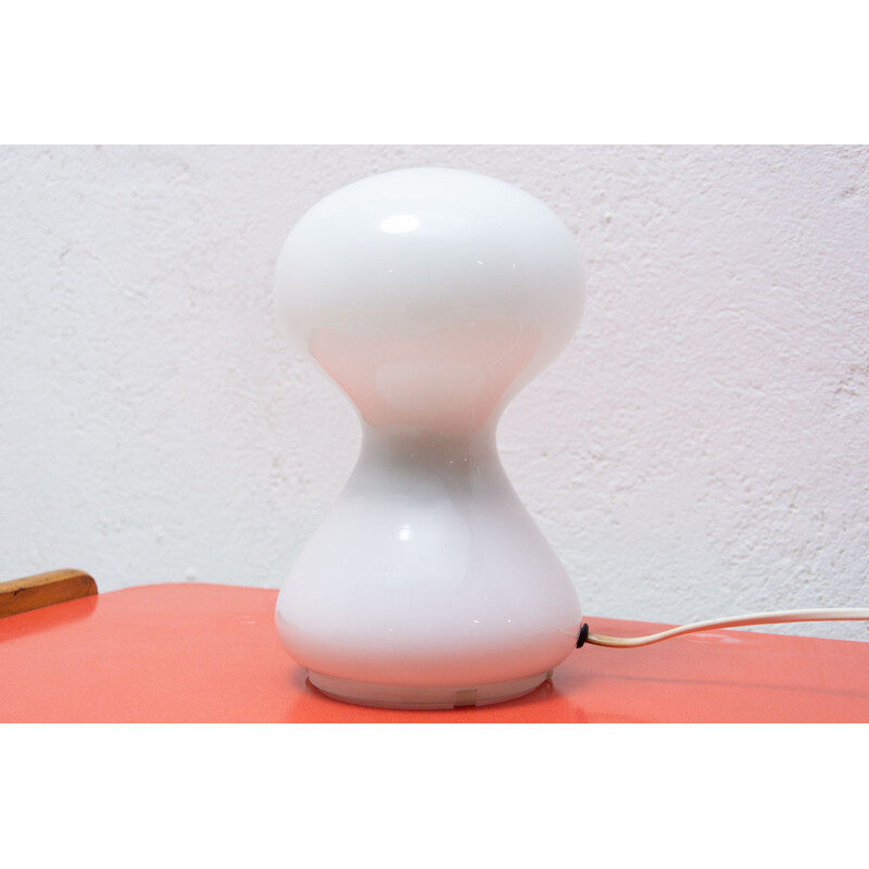 Lampe de bureau vintage en verre laiteux par Ivan Jakes, 1970