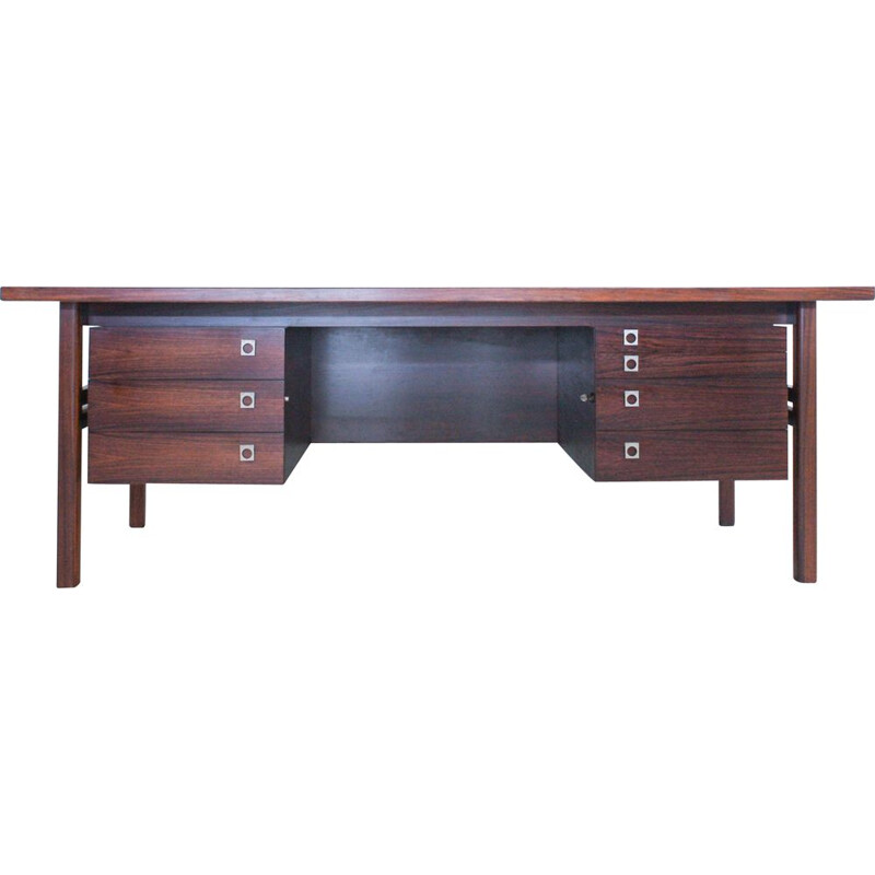 Vintage large rosewood executive desk by Arne Vodder for Sibast 1960