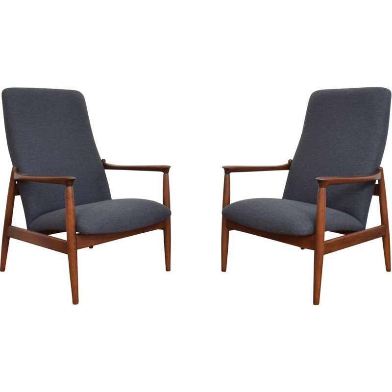 Pair of vintage armchairs by Edmund Homa Poland 1960s