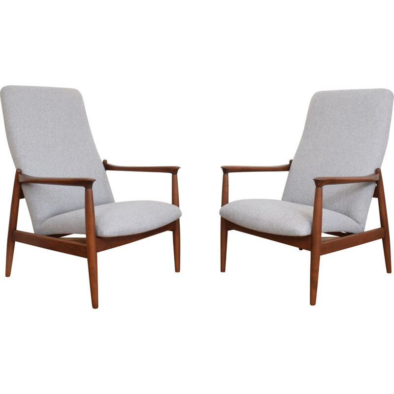 Vintage armchairs by Edmund Homa Poland 1960s