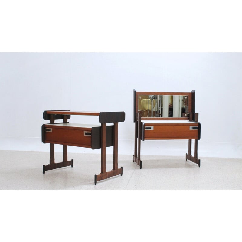 Pair of Vintage teak bedside tables Sorgente dei Mobili 1950s