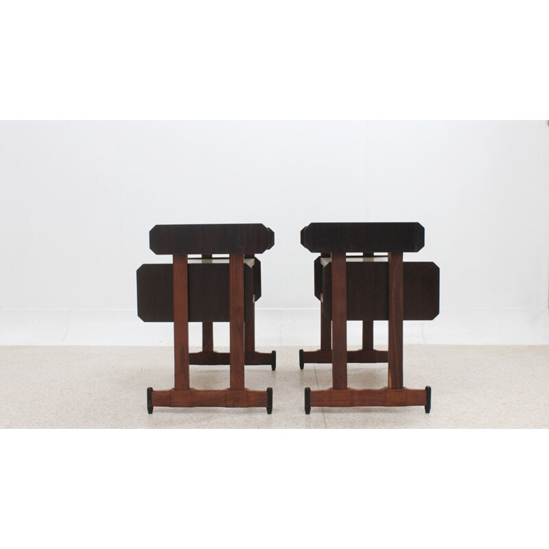 Pair of Vintage teak bedside tables Sorgente dei Mobili 1950s