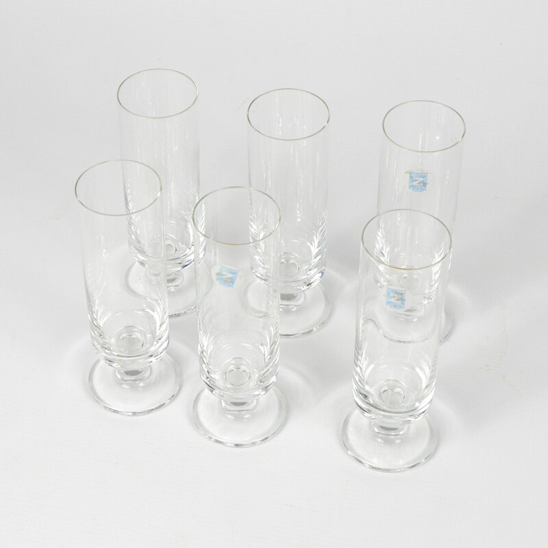 Set of 6 vintage champagne glasses from Schott Zwiesel Germany 1970s