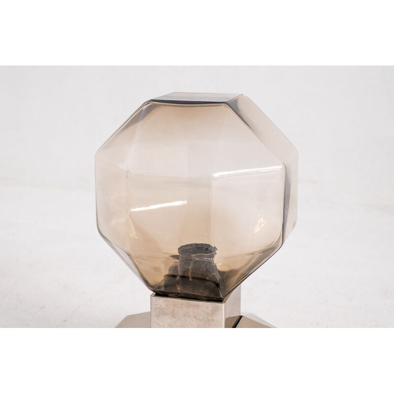 Vintage polyhedral wall lamp by Motoko Ishii for Staff 1960s