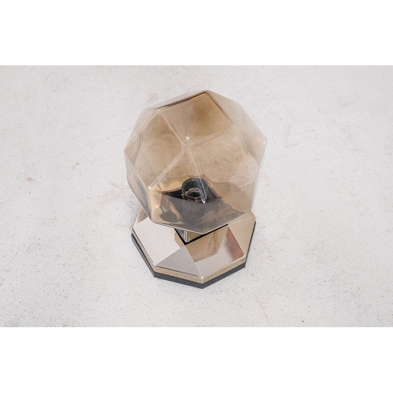 Vintage polyhedral wall lamp by Motoko Ishii for Staff 1960s