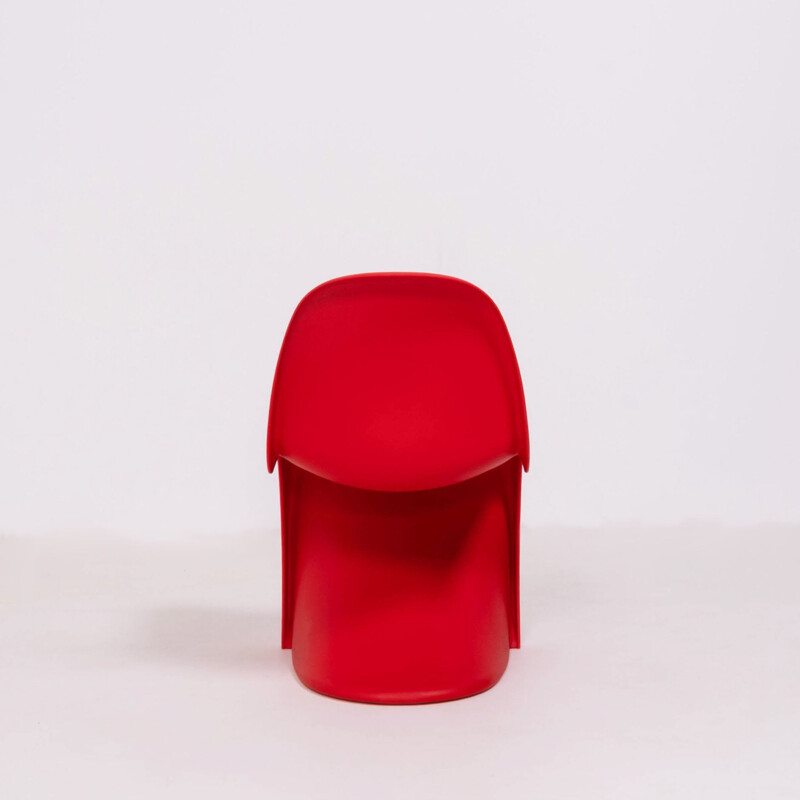 Rode vintage stoel van Verner Panton voor Vitra