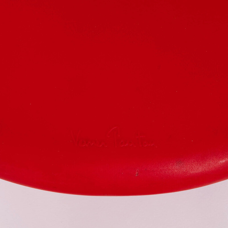 Silla roja vintage de Verner Panton para Vitra