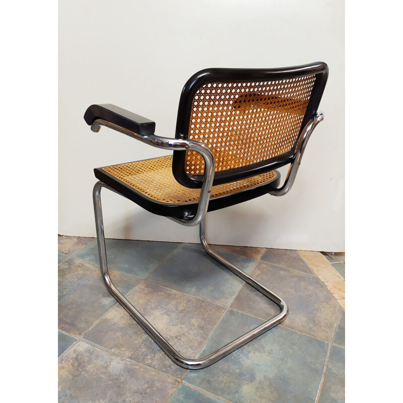 Vintage Cesca chair by Marcel Breuer Italy 1962s