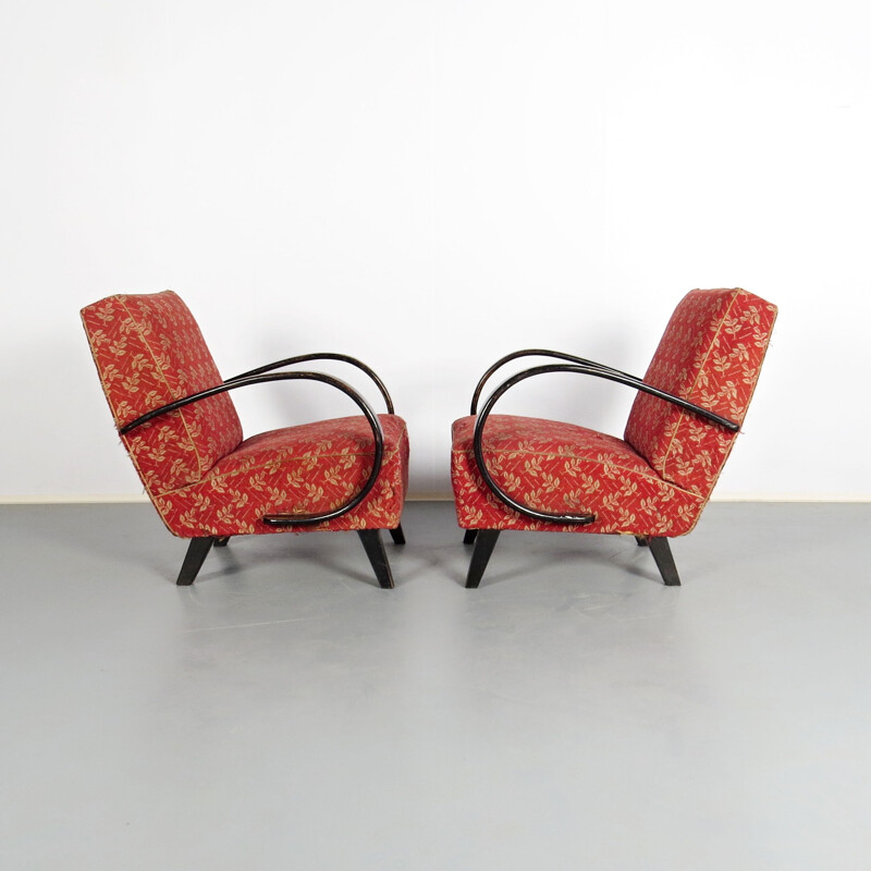 paire de fauteuils vintage par Jindrich Halabala